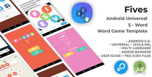 Download Fives | Android Universal Word Game Template