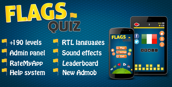 Download Flags Quiz - Android Game + Admin Panel