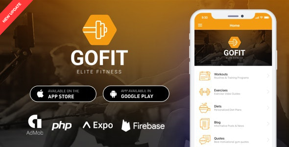 Download GoFit - Complete React Native Fitness App + Backend