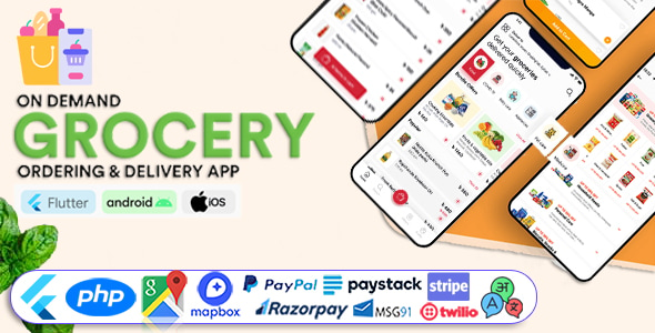 Download Grocery Vegetable Store Delivery Mobile App with Admin Panel - GoGrocer