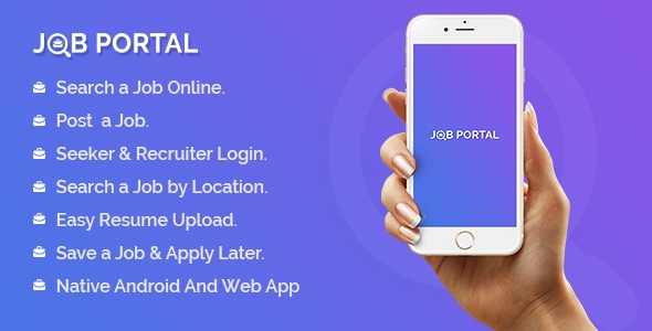 Download Job Portal Mobile Application With Web Portal