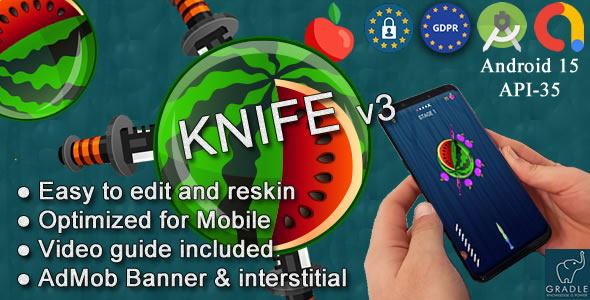 Download Knife (Admob + GDPR + Android Studio)