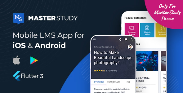 Download MasterStudy LMS Mobile App - Flutter v.3 iOS & Android