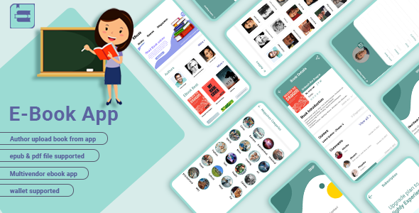 Download MultiVendor ebook Android App (Paid book app, PDF, ePub, payment gateway) + admin panel + author pa