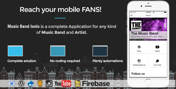 Download Music Band Ionic 3 - Full Application