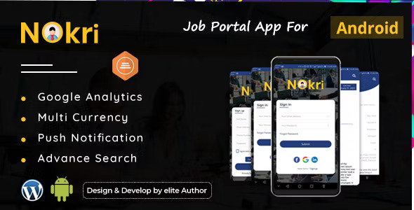 Download Nokri - Job Board Native Android App