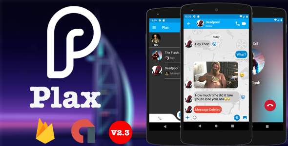 Download Plax - Android Chat App with Voice/Video Calls