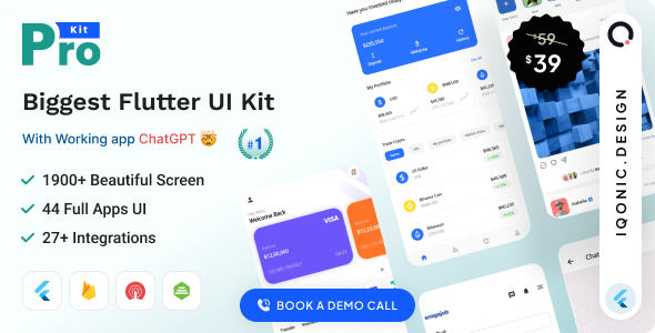 Download ProKit Flutter - Flutter UI Kit with Chat GPT App