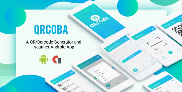 Download QRcoba - A QR/Barcode Generator and Scanner Android App with Admob