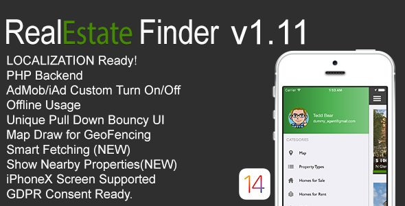 Download RealEstate Finder Full iOS Application v1.11