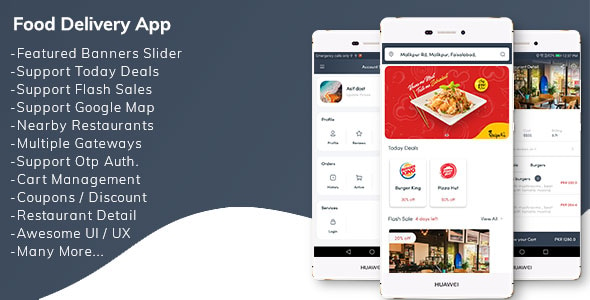 Download Restaurant Food Delivery App with Delivery Boy