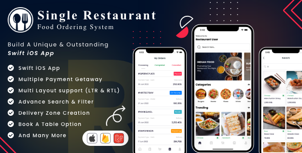 Download Single Restaurant - iOS User & Delivery Boy Apps With Laravel Admin Panel