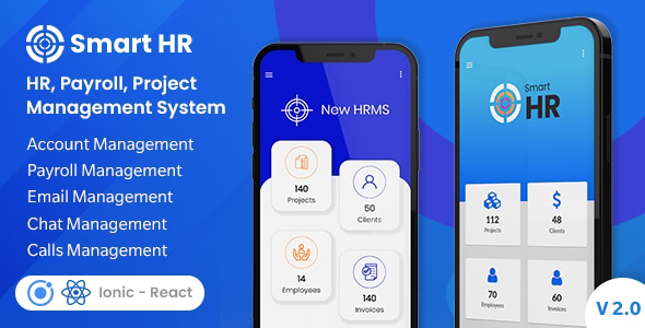 Download SmartHR - HR, Payroll, Project, Accounts & Employee Management System - Ionic Mobile App Template