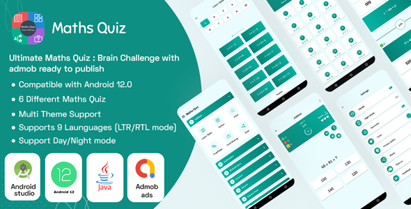 Download Ultimate Maths Quiz : Brain Challenge with admob ready to publish