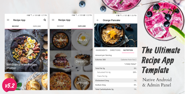 Download Ultimate Recipe App Template