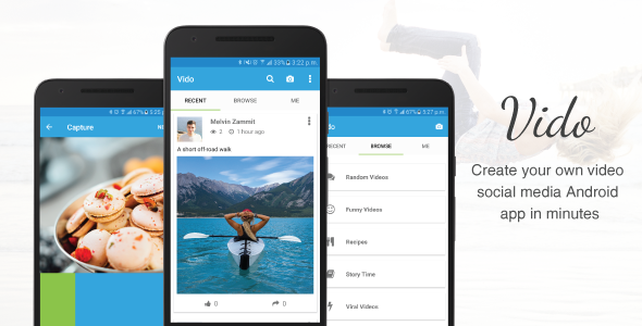 Download Vido - Video Social Media App Template