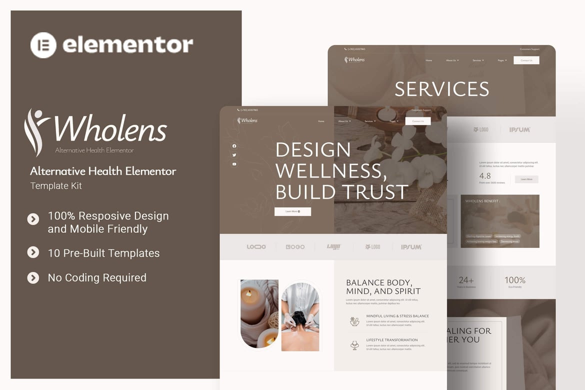 Download Wholens - Alternative Health Elementor Template Kit