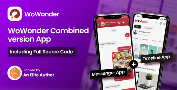 Download WoWonder Mobile - The Ultimate Combined Messenger & Timeline Mobile Application