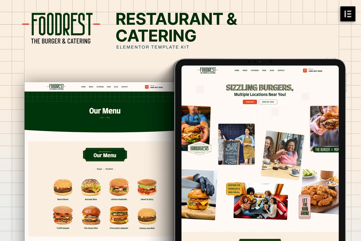 Download Foodrest - Restaurant & Catering Elementor Template Kit