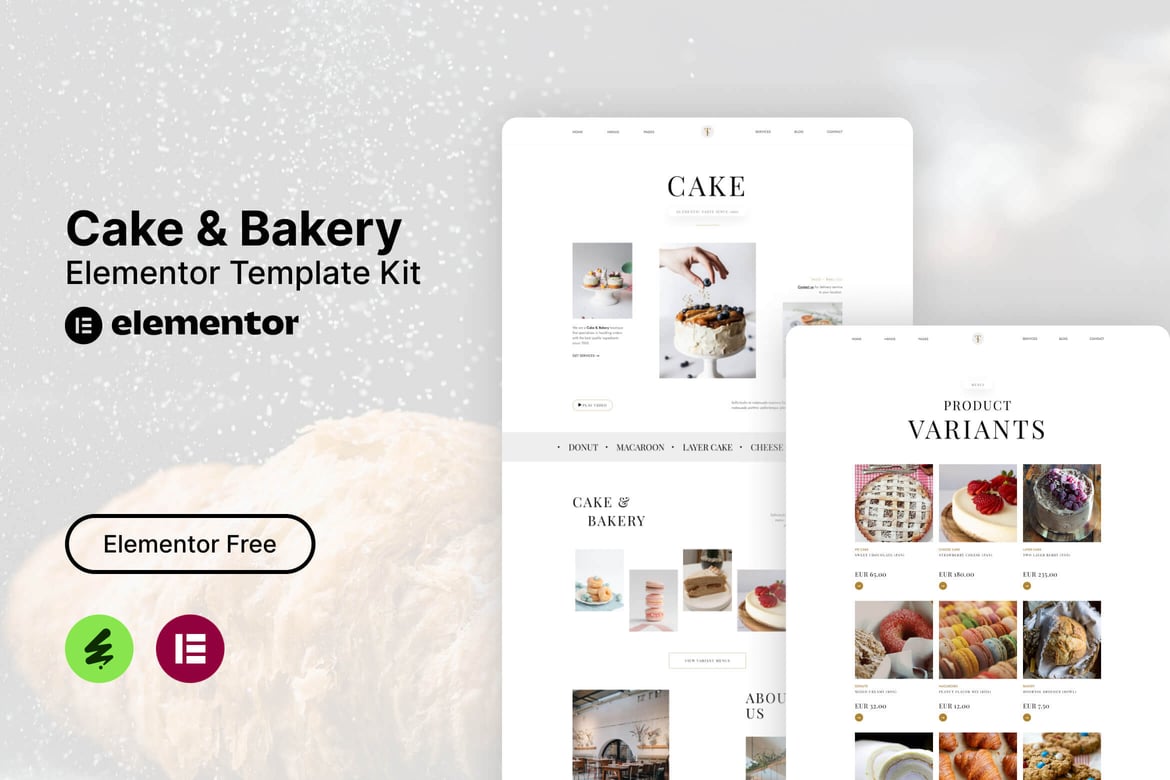 Download Tiffa - Cake & Bakery Elementor Template Kit